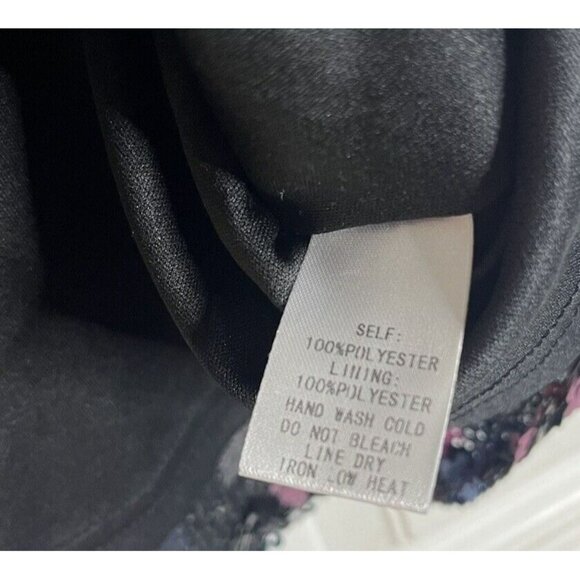 FORE NEW Celeste Checked Colorful Sequin Crop Top Size Large Women’s - Picture 5 of 9